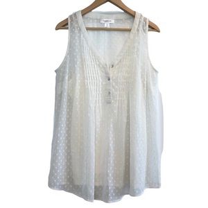 Motherhood Maternity Sheer, Lined, Sleeveless Blouse, Size Medium